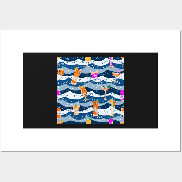 Cocktail Overboard Wall Art by implexity